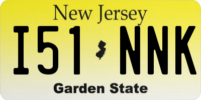 NJ license plate I51NNK