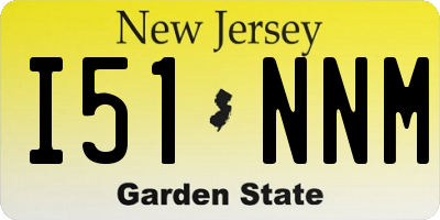 NJ license plate I51NNM