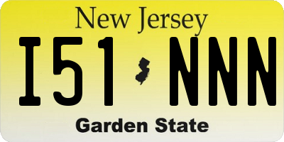 NJ license plate I51NNN