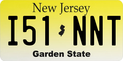 NJ license plate I51NNT