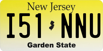 NJ license plate I51NNU