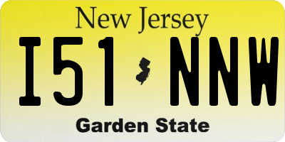 NJ license plate I51NNW