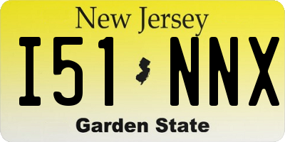 NJ license plate I51NNX