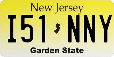 NJ license plate I51NNY