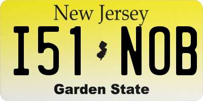 NJ license plate I51NOB