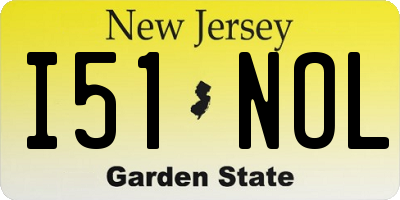 NJ license plate I51NOL
