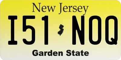 NJ license plate I51NOQ