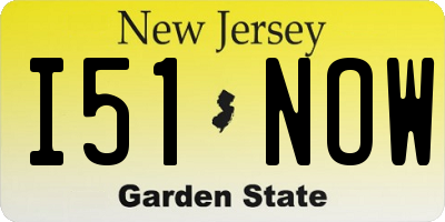 NJ license plate I51NOW