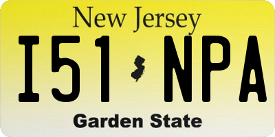 NJ license plate I51NPA