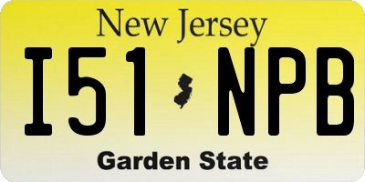 NJ license plate I51NPB