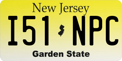 NJ license plate I51NPC
