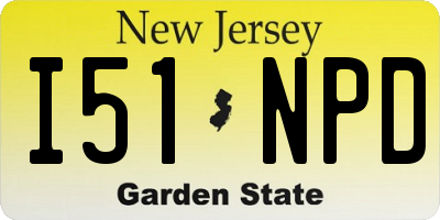 NJ license plate I51NPD