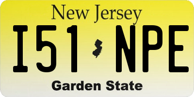 NJ license plate I51NPE