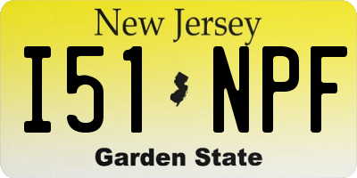 NJ license plate I51NPF