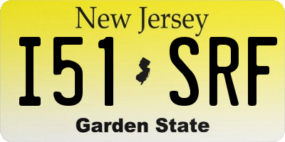 NJ license plate I51SRF