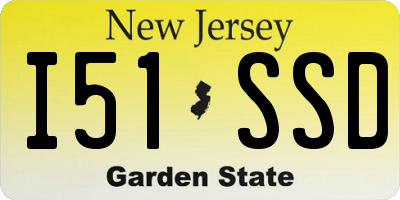 NJ license plate I51SSD