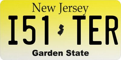 NJ license plate I51TER