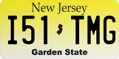 NJ license plate I51TMG
