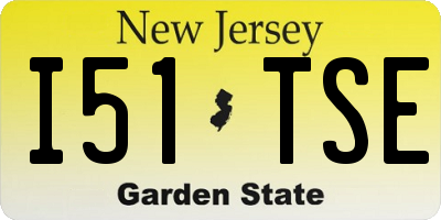 NJ license plate I51TSE