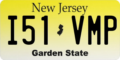 NJ license plate I51VMP