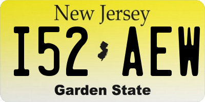 NJ license plate I52AEW