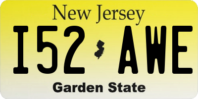 NJ license plate I52AWE