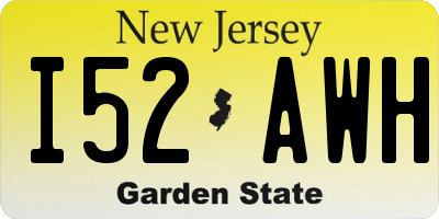 NJ license plate I52AWH