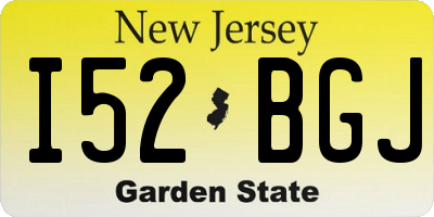 NJ license plate I52BGJ
