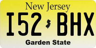 NJ license plate I52BHX