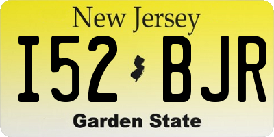 NJ license plate I52BJR