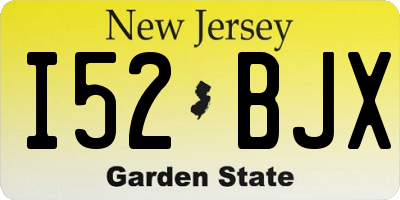 NJ license plate I52BJX
