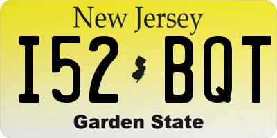NJ license plate I52BQT