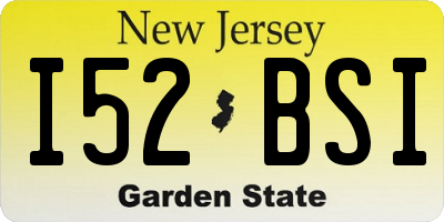 NJ license plate I52BSI