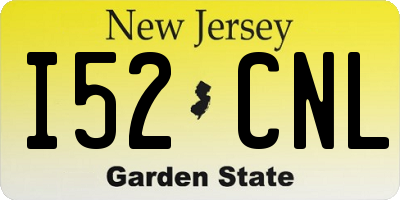 NJ license plate I52CNL