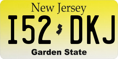 NJ license plate I52DKJ