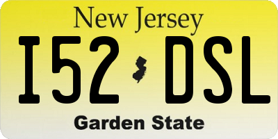 NJ license plate I52DSL