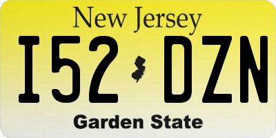 NJ license plate I52DZN