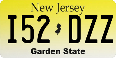 NJ license plate I52DZZ