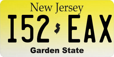 NJ license plate I52EAX