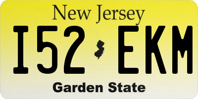 NJ license plate I52EKM