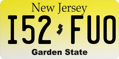 NJ license plate I52FUO