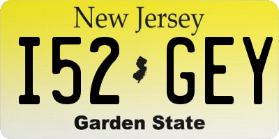 NJ license plate I52GEY