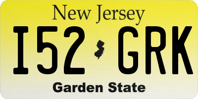 NJ license plate I52GRK