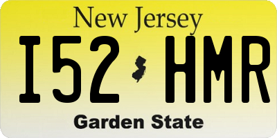 NJ license plate I52HMR