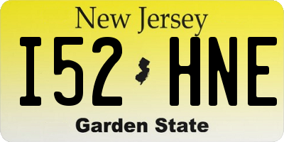 NJ license plate I52HNE
