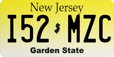 NJ license plate I52MZC