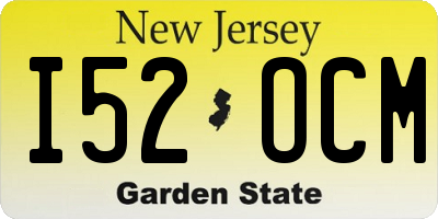NJ license plate I52OCM