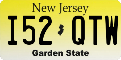 NJ license plate I52QTW