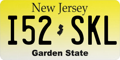 NJ license plate I52SKL
