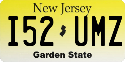 NJ license plate I52UMZ